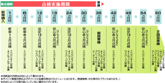 36ヶ月パック 点検実施期間・図